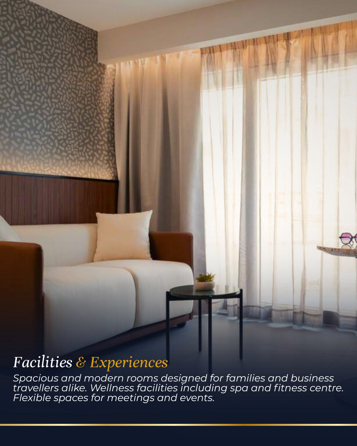 Novotel Malta · Slide 4 · Chambre moderne avec rideaux transparents