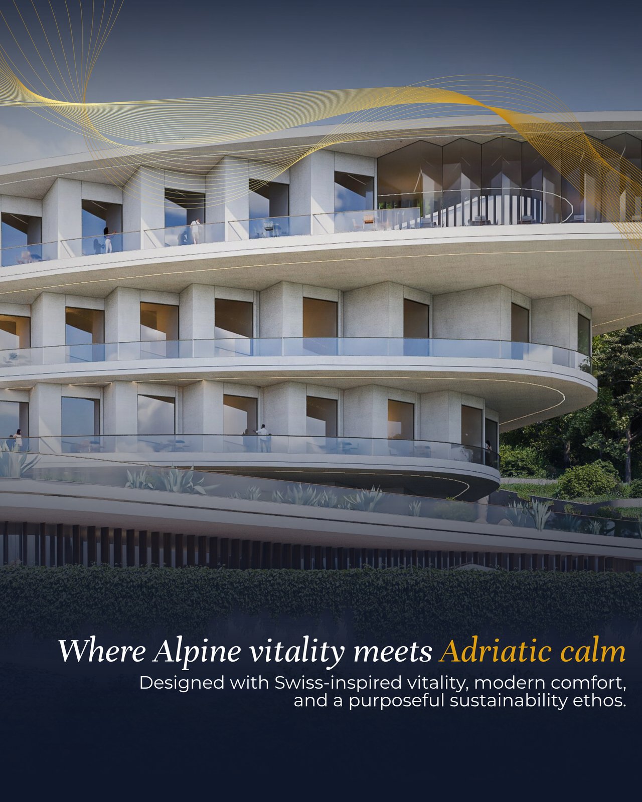 Swissôtel Vlora · Slide 3 · Architecture contemporaine vue de haut