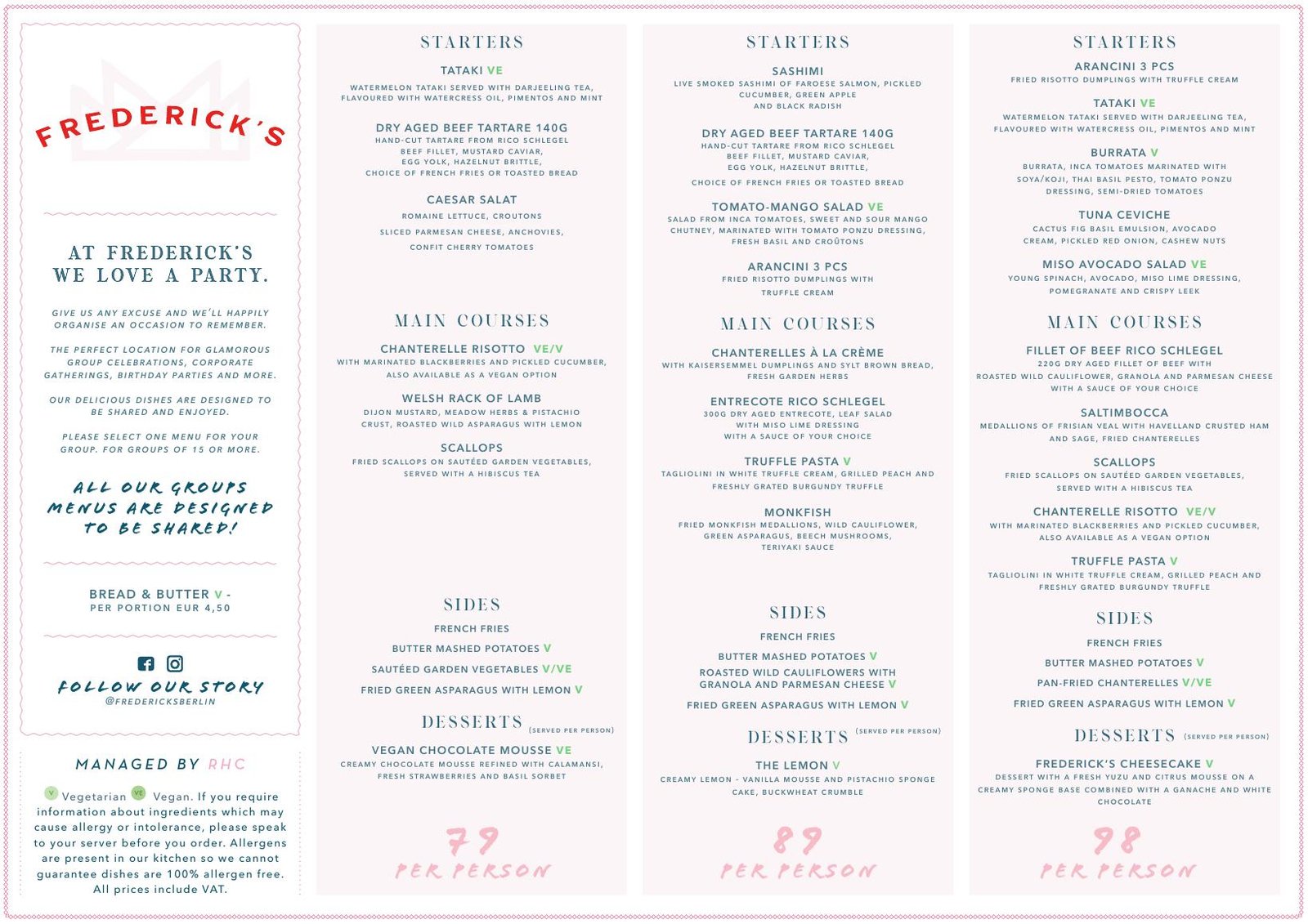 3 Course Sharing Menu