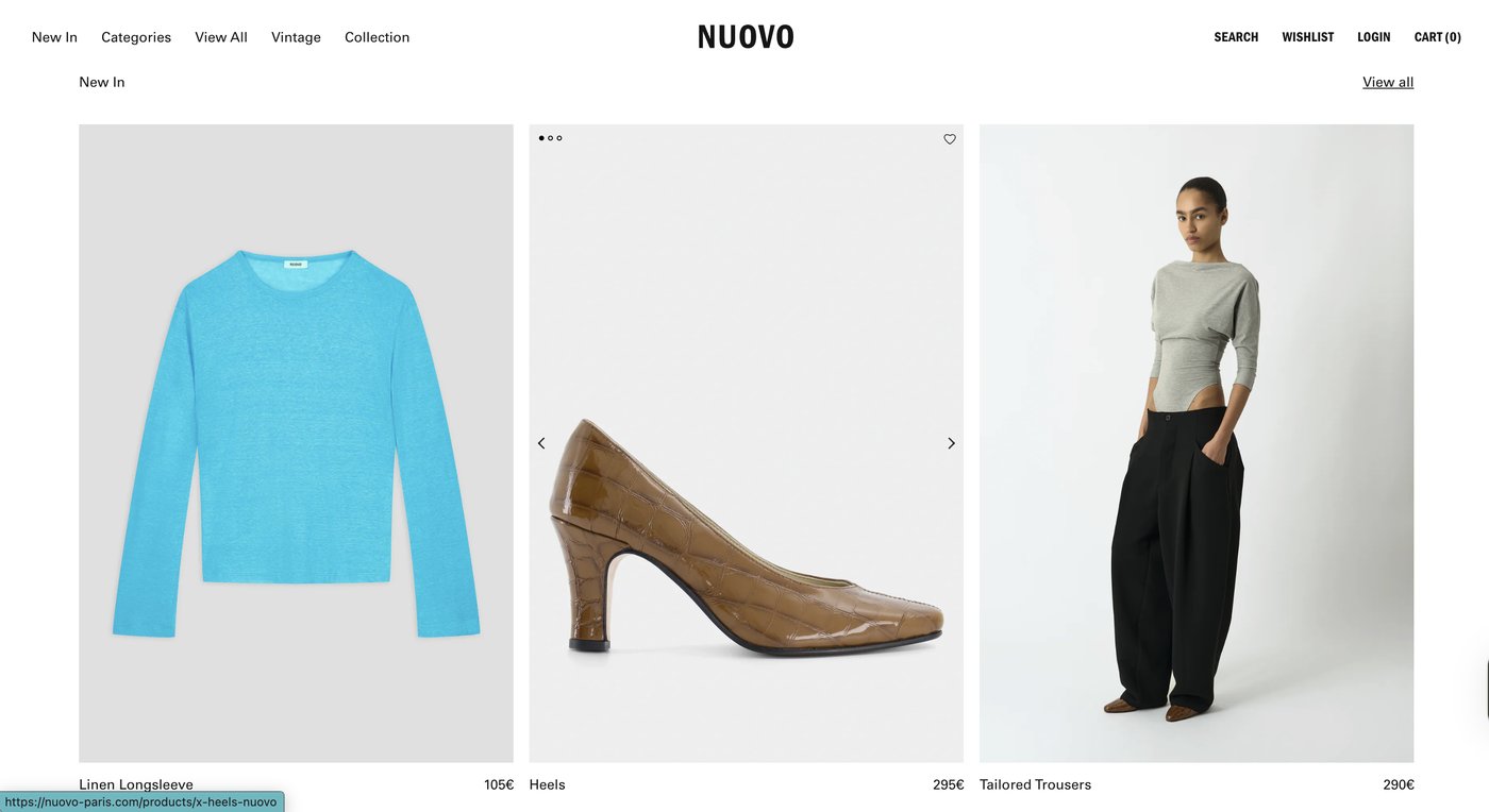 Nuovo Paris product page